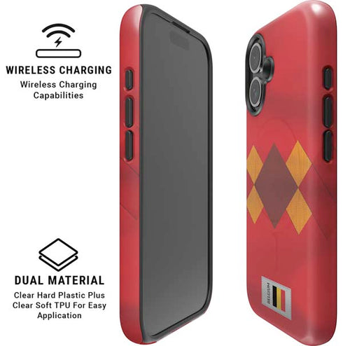 Belgium Soccer Flag iPhone 16 Plus Magsafe Impact Case